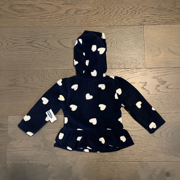 Old navy girls warm fleece hoodie sz 12-18M NWT - Picture 3 of 4